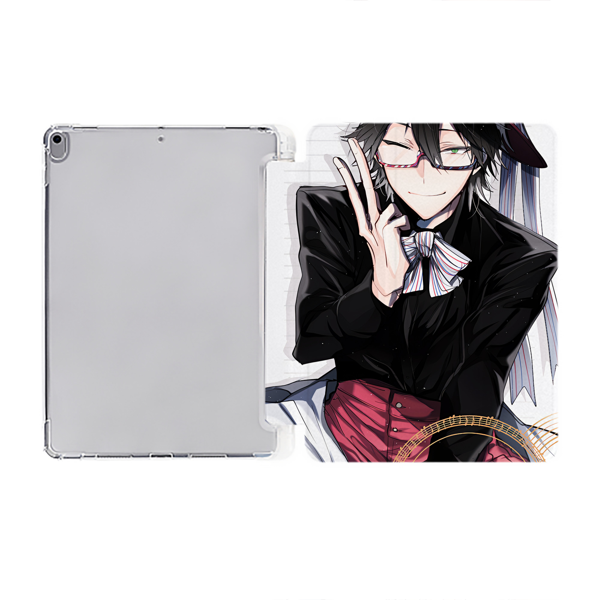 （画像用） 文豪ストレイドッグス Bungo Stray Dogs IPad ケース ペン収納付き 三つ折りスタンド PUレザー×シリコン 対応機種9.5/10.5/10.9インチ